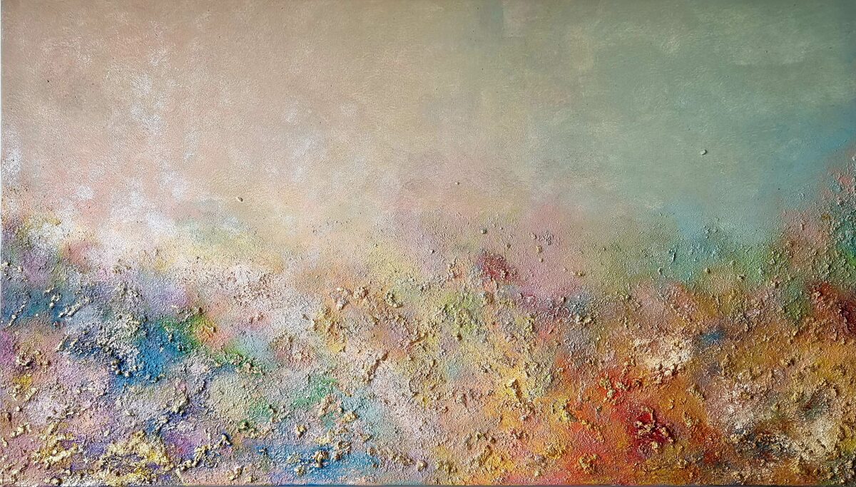 kortárs festő absztrakt festmény otthon modern minimál lakberendezés színterápia paint Ladányi Nikolett